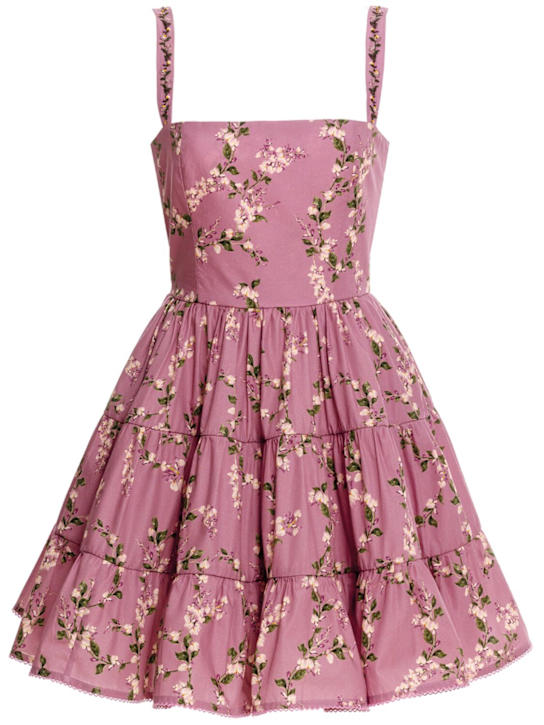 Agua By Agua Bendita: Lima printed cotton short dress - women_0 | Luisa Via Roma