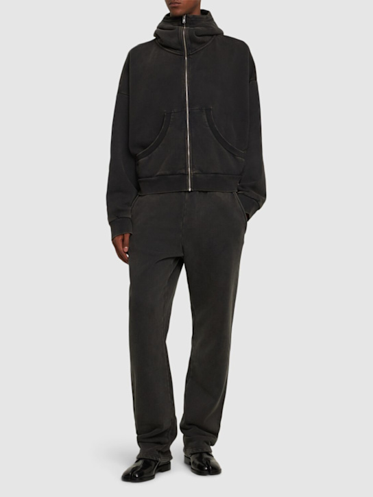 Entire Studios: Straight-leg cotton sweatpants - Washed Black - men_1 | Luisa Via Roma