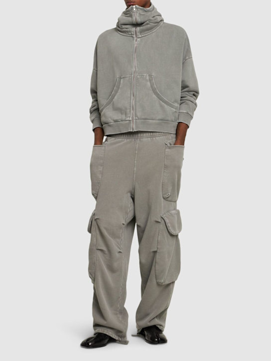 Entire Studios: Full zip cotton hoodie - Grey - men_1 | Luisa Via Roma