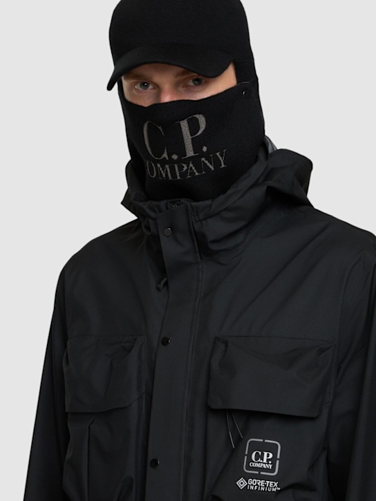 C.P. Company: Extrafine merino wool cap - Black - men_2 | Luisa Via Roma