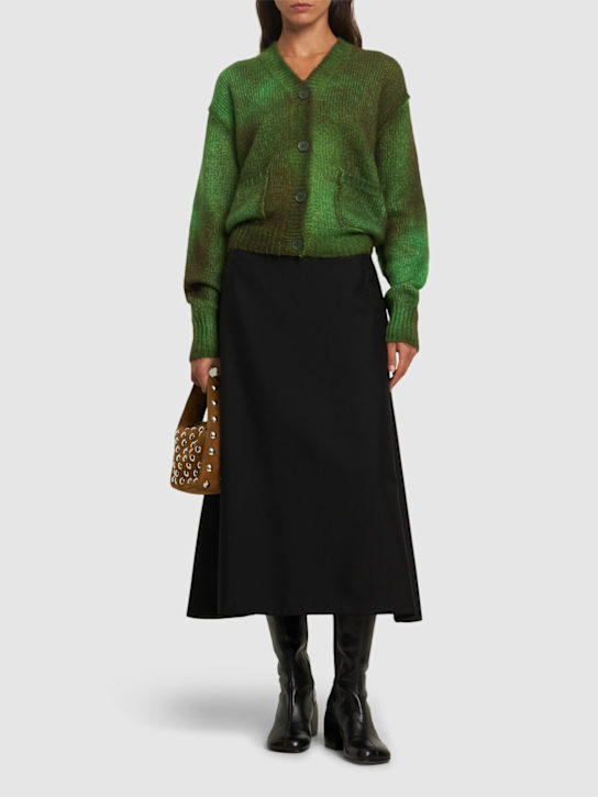 Marni: Wool midi circle skirt - Black - women_1 | Luisa Via Roma