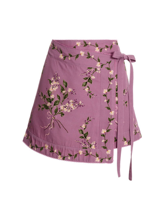 Agua By Agua Bendita: Luna printed mini wrap skirt - women_0 | Luisa Via Roma