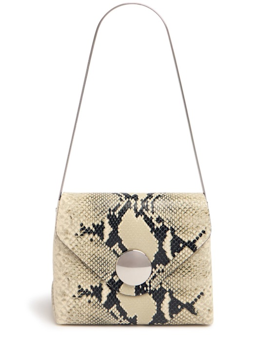 Khaite: Bobbi python embossed leather bag - Natural - women_0 | Luisa Via Roma