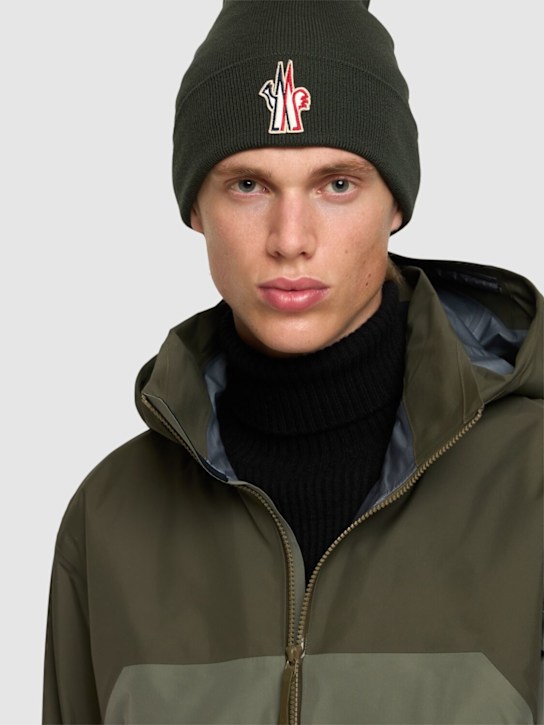 Moncler Grenoble: Extrafine virgin wool beanie - men_1 | Luisa Via Roma