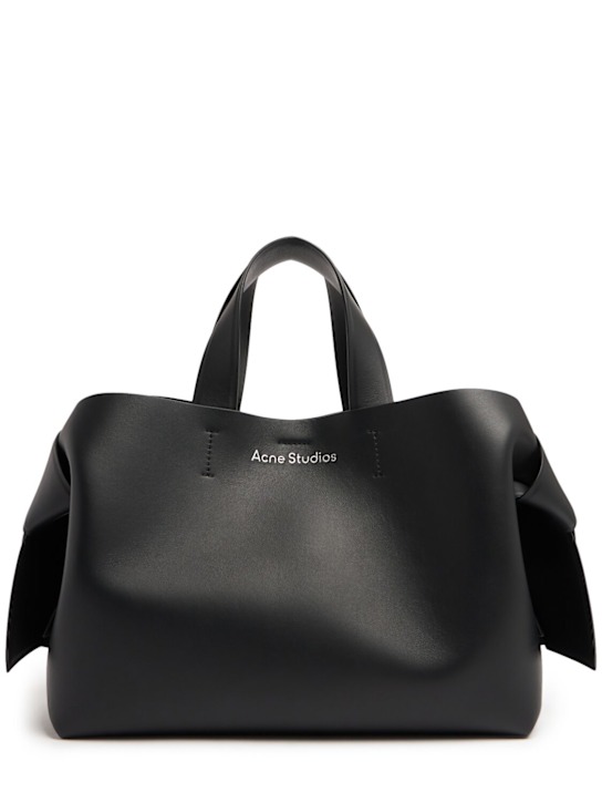 Acne Studios: Sac cabas en cuir Musubi - Noir - women_0 | Luisa Via Roma