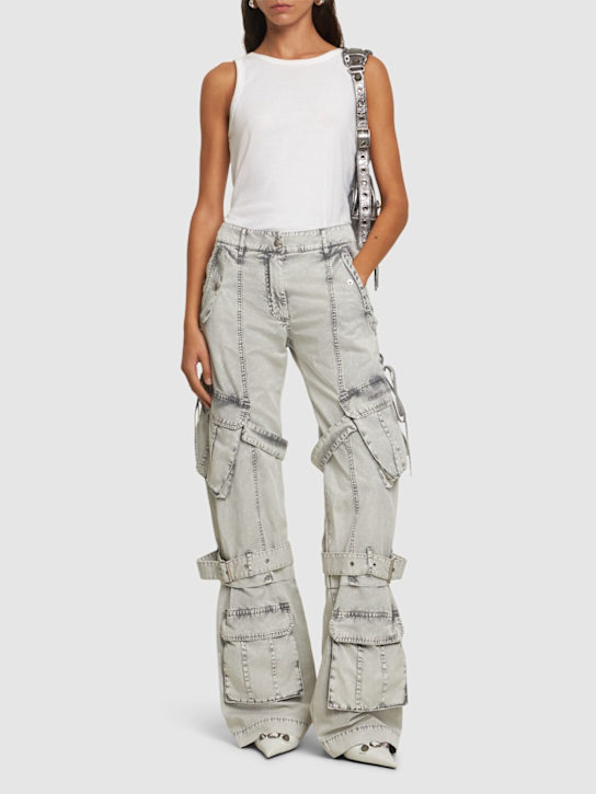Acne Studios: Cotton twill cargo pants - women_1 | Luisa Via Roma