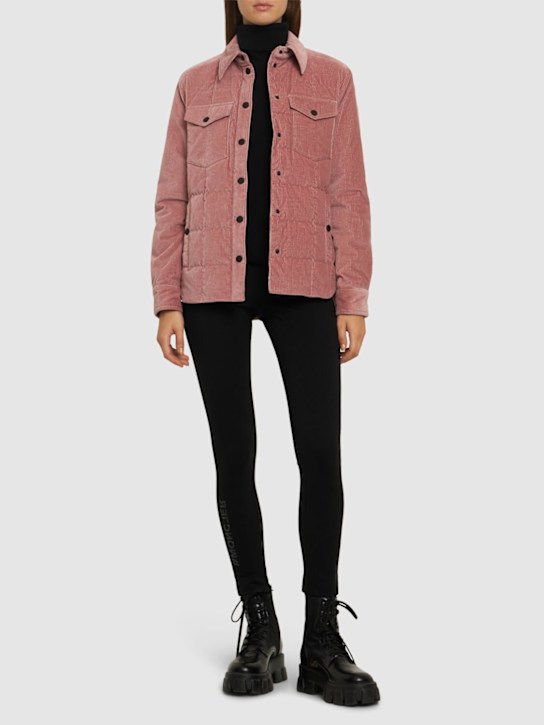 Moncler Grenoble: Paulet down Corduroy shirt jacket - women_1 | Luisa Via Roma