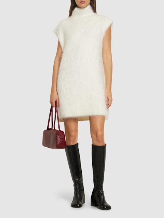 Marni: Mohair blend knit turtleneck mini dress - women_1 | Luisa Via Roma