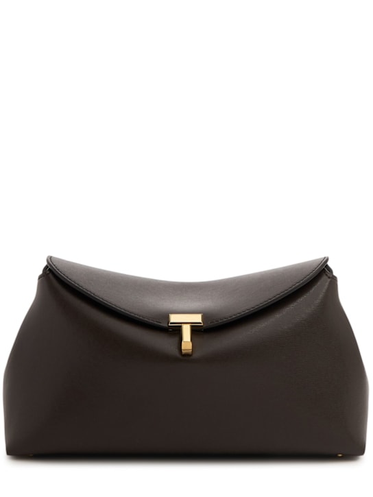 Toteme: T-Lock nappa leather clutch - women_0 | Luisa Via Roma