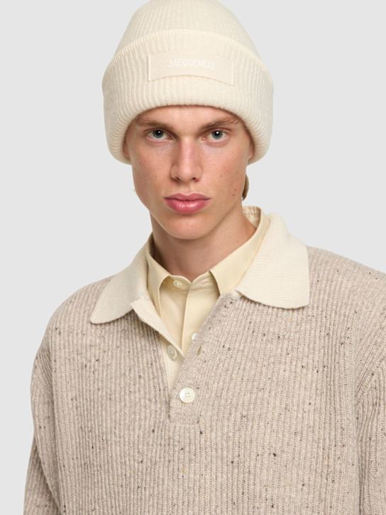 Jacquemus: Le Bonnet Gros Grain alpaca blend hat - men_1 | Luisa Via Roma