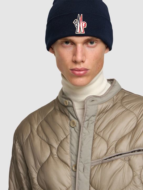 Moncler Grenoble: Extrafine virgin wool beanie - men_1 | Luisa Via Roma
