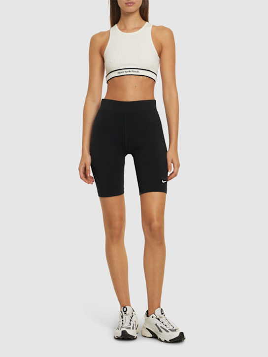 Sporty & Rich: Serif Logo ケーブルタンクトップ - women_1 | Luisa Via Roma