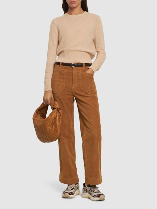 Patagonia: Wide leg cotton blend pants - Next Brown - women_1 | Luisa Via Roma