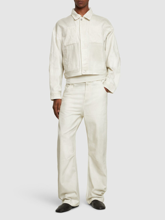 Entire Studios: Gem unisex wide leg straight jeans - men_1 | Luisa Via Roma