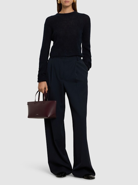 Auralee: Baby Suri nylon blend sheer knit sweater - women_1 | Luisa Via Roma