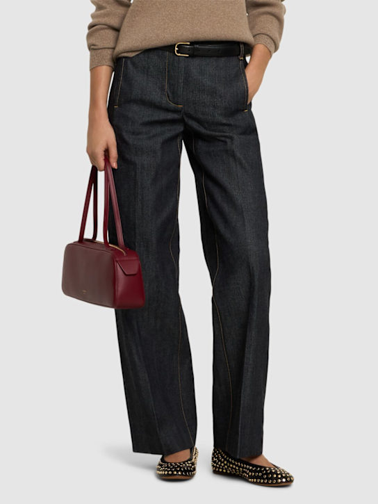 Lanvin: 5mm Studded leather ballerina flats - women_1 | Luisa Via Roma