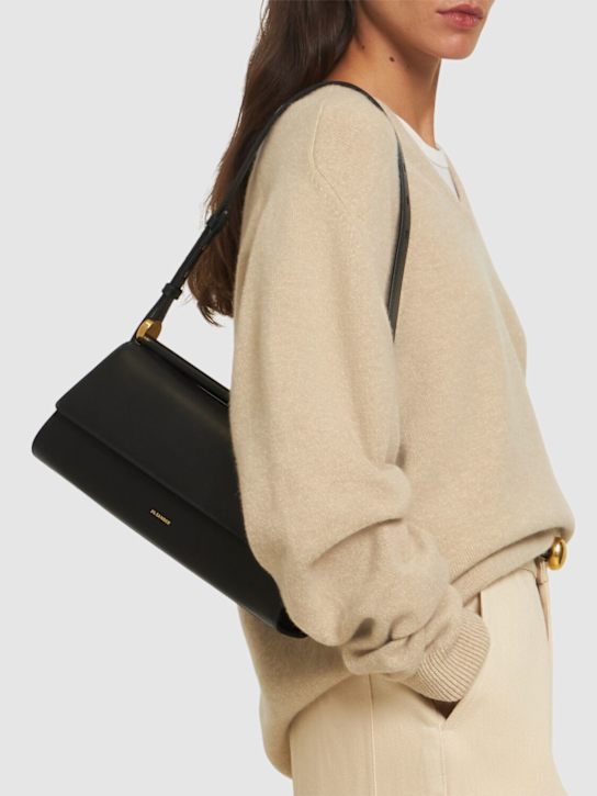 Jil Sander: E/W Ghost leather shoulder bag - women_1 | Luisa Via Roma