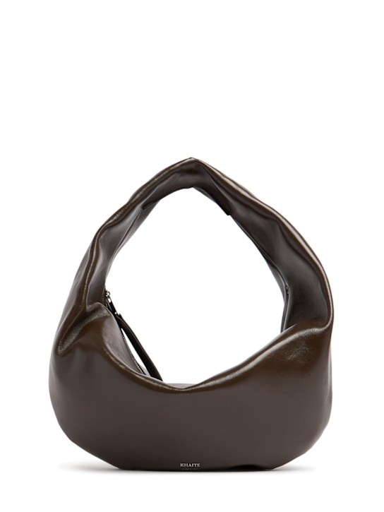 Khaite: Medium Olivia leather hobo bag - Chestnut - women_0 | Luisa Via Roma