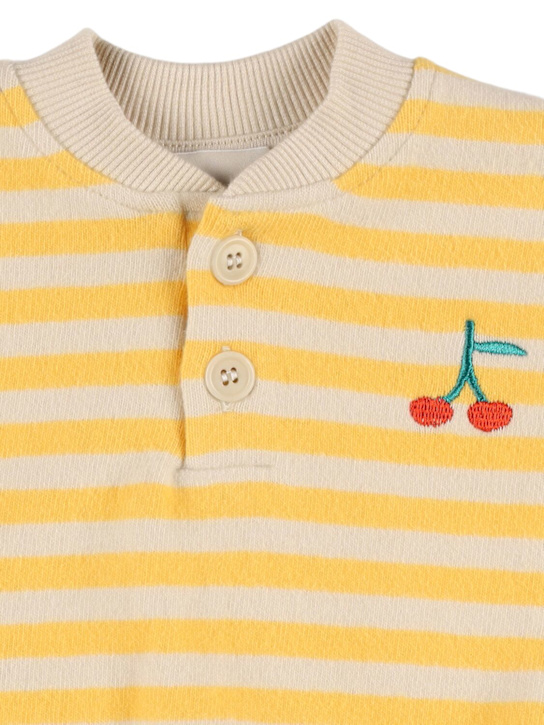 Bobo Choses: Pull-over en coton biologique mélangé à rayures - kids-girls_1 | Luisa Via Roma