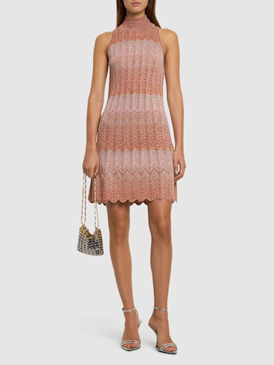 Missoni: Chevron lurex sleeveless mini dress - women_1 | Luisa Via Roma