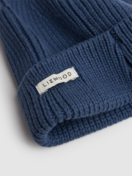 Liewood: Organic cotton knit beanie w/ears - kids-boys_1 | Luisa Via Roma