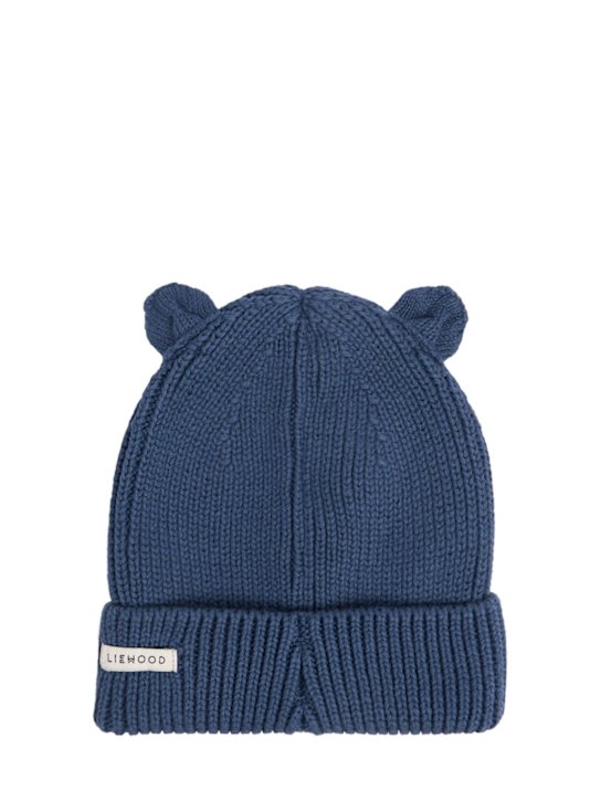 Liewood: Organic cotton knit beanie w/ears - kids-boys_0 | Luisa Via Roma
