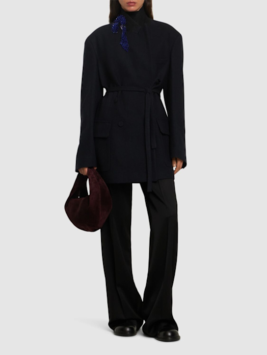 Dries Van Noten: Bless embroidered wool blend jacket - women_1 | Luisa Via Roma