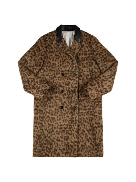 N°21: Cappotto in misto lana con stampa animalier - kids-girls_0 | Luisa Via Roma
