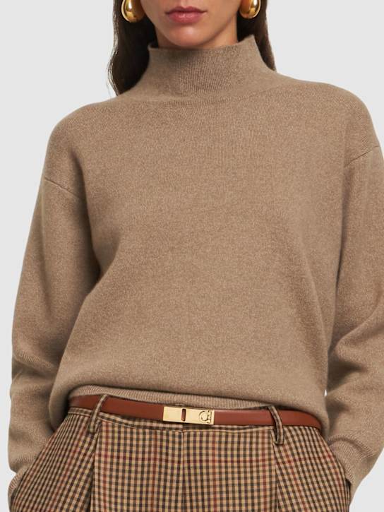 Ferragamo: Cintura Hug in pelle 18mm - women_1 | Luisa Via Roma