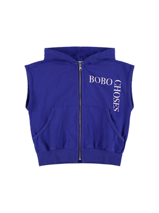 Bobo Choses: コットンスウェットシャツ - ブルー - kids-boys_0 | Luisa Via Roma