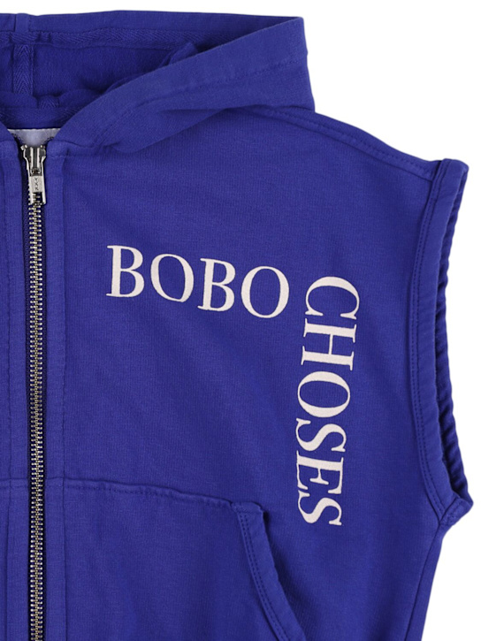 Bobo Choses: コットンスウェットシャツ - ブルー - kids-boys_1 | Luisa Via Roma