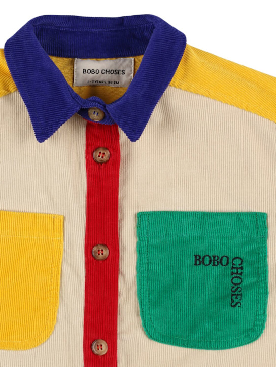 Bobo Choses: カラーブロックコーデュロイシャツ - kids-boys_1 | Luisa Via Roma