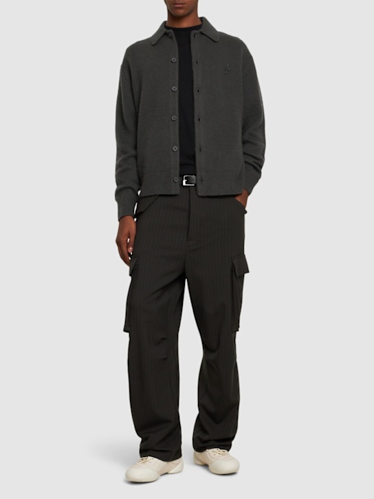 Axel Arigato: Ode collared wool cardigan - men_1 | Luisa Via Roma