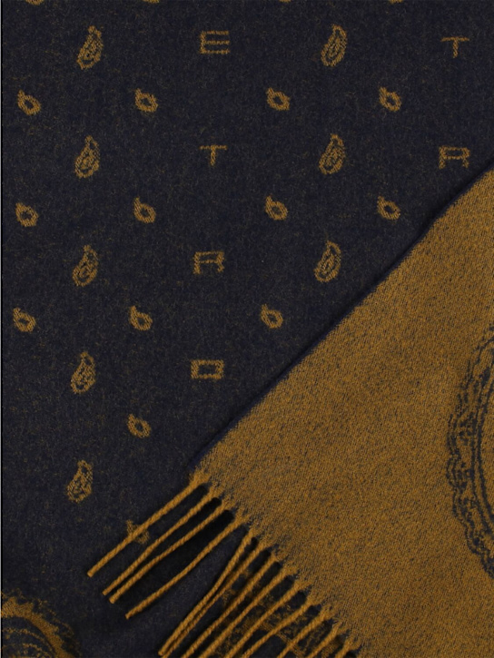 Etro: Yotei fringed wool throw - ecraft_1 | Luisa Via Roma