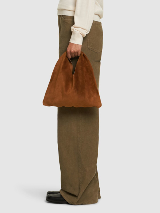 The Row: Small Bindle suede shoulder bag - women_1 | Luisa Via Roma
