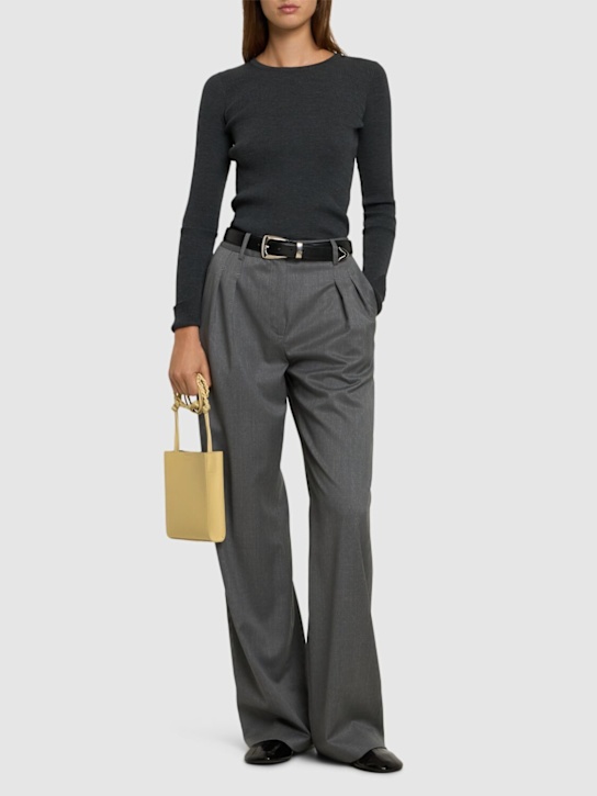 Auralee: Super fine wool rib knit sweater - women_1 | Luisa Via Roma