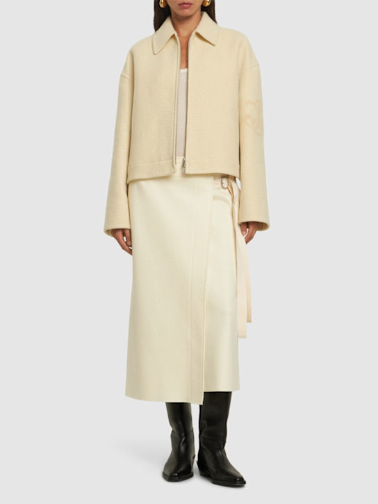Jil Sander: Boxy felted wool jacket - women_1 | Luisa Via Roma