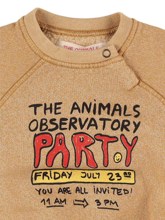 The Animals Observatory: コットンブレンドスウェットシャツ - kids-girls_1 | Luisa Via Roma
