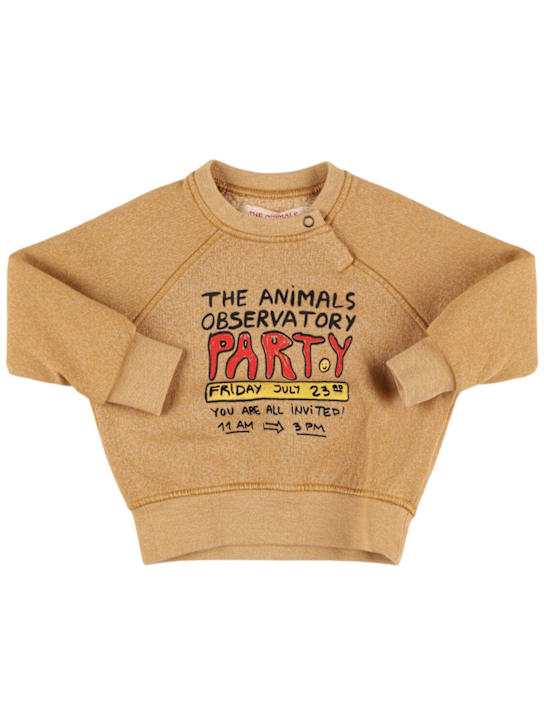 The Animals Observatory: コットンブレンドスウェットシャツ - kids-girls_0 | Luisa Via Roma