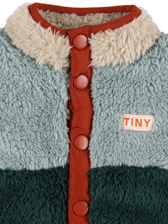 Tiny Cottons: Color block poly sherpa romper - kids-boys_1 | Luisa Via Roma