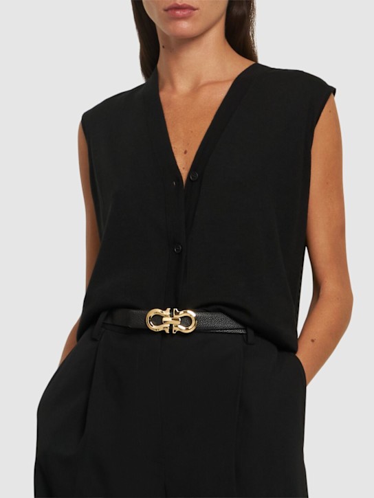 Ferragamo: 25mm Reversible leather belt - women_1 | Luisa Via Roma