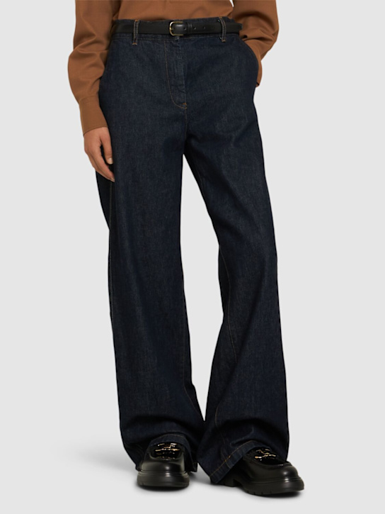 Ferragamo: 20mm Brooke brushed leather loafers - women_1 | Luisa Via Roma