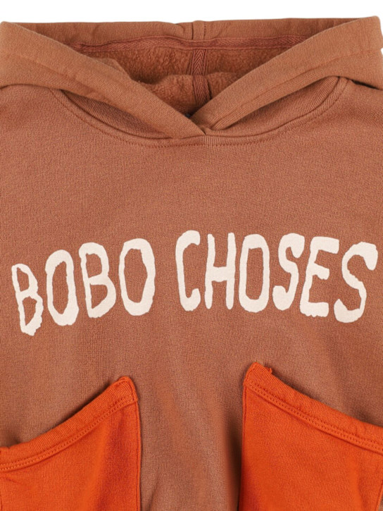 Bobo Choses: コットンフーデッドスウェットシャツ - kids-boys_1 | Luisa Via Roma