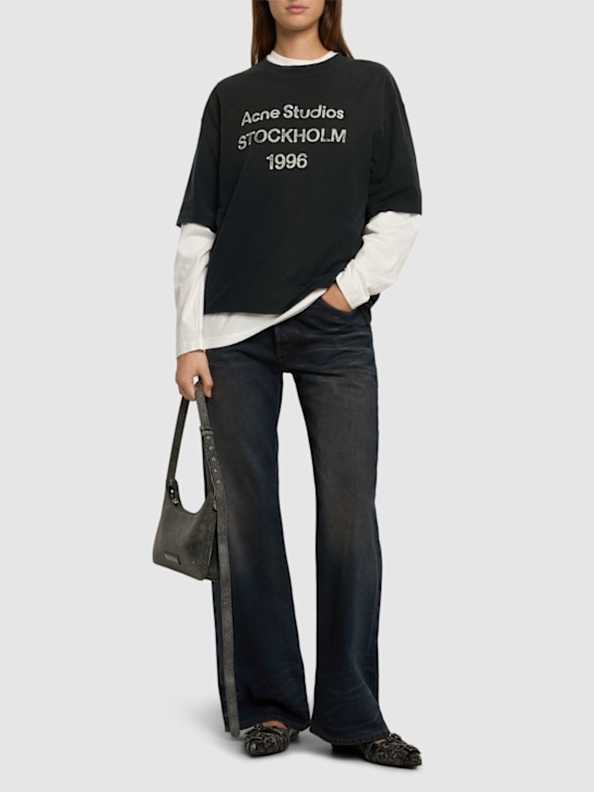 Acne Studios: Acne Studios 2021 denim wide jeans - women_1 | Luisa Via Roma