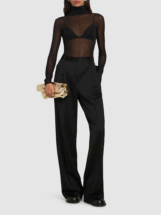 Dries Van Noten: Portia viscose blend straight pants - Black - women_1 | Luisa Via Roma