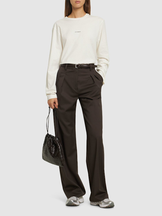 C.P. Company: Brushed jersey long sleeve  t-shirt - women_1 | Luisa Via Roma