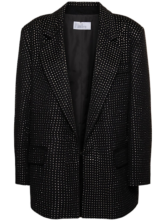 Giuseppe Di Morabito: Blazer in misto lana con decorazioni - Nero - women_0 | Luisa Via Roma