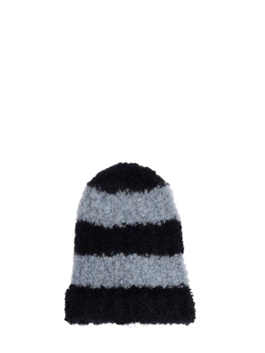 TANGERINE: Striped mohair blend beanie - kids-boys_0 | Luisa Via Roma
