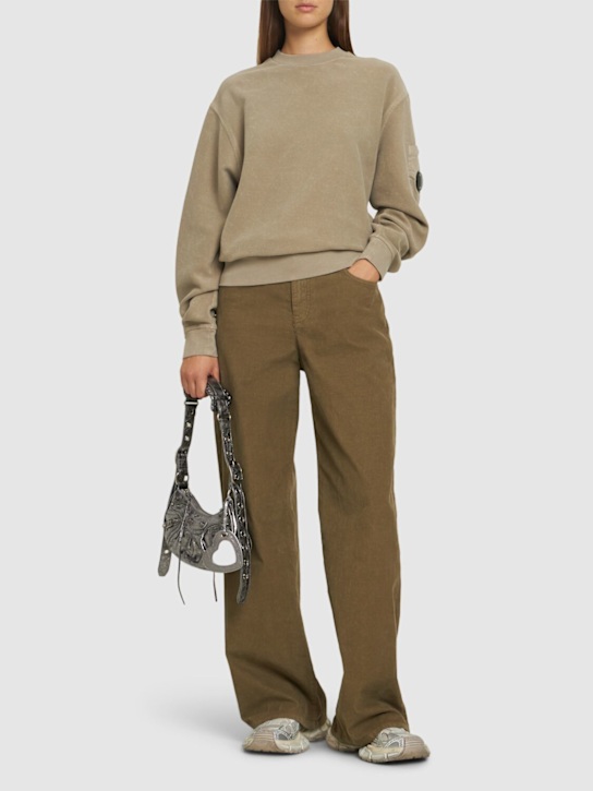 C.P. Company: Brushed Emerized crewneck sweatshirt - women_1 | Luisa Via Roma