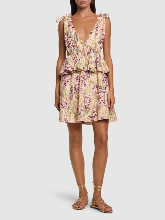 Infinito printed cotton mini dress - Thumbnail 2